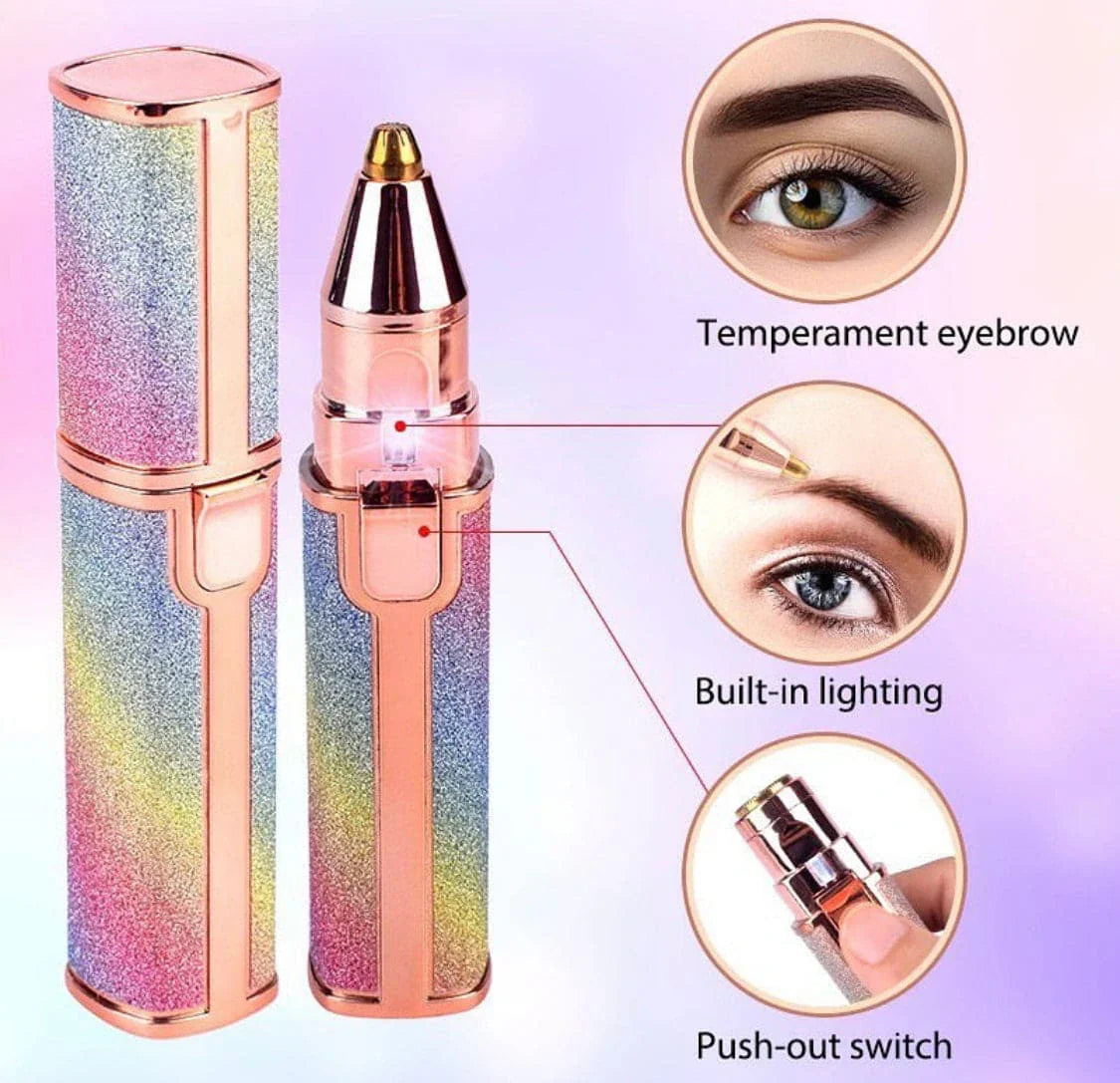 Glitter Eyebrow Trimmer 2 in 1 Rechargeable